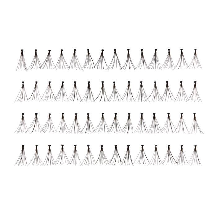 56 Ardell Duralash Flare - Short false lashes arranged in 4 rows of 14 individual lash clusters 
