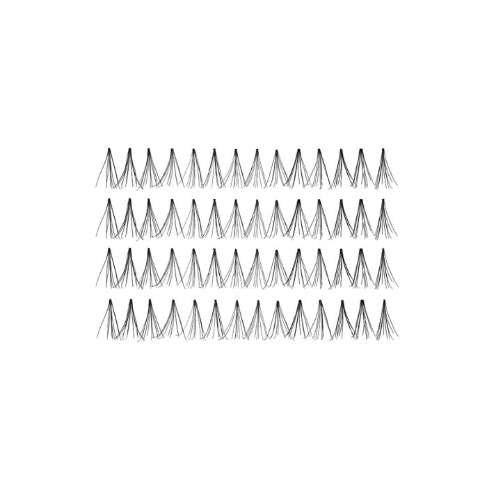 56 Ardell Knot-Free Naturals Duralash Individuals - Long false lashes arranged in 4 rows of 14 individual lash clusters 