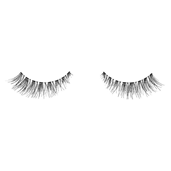 A pair of Ardell Baby Demi Wispies showing its Demi lash style with a slightly narrower band than a regular strip lash