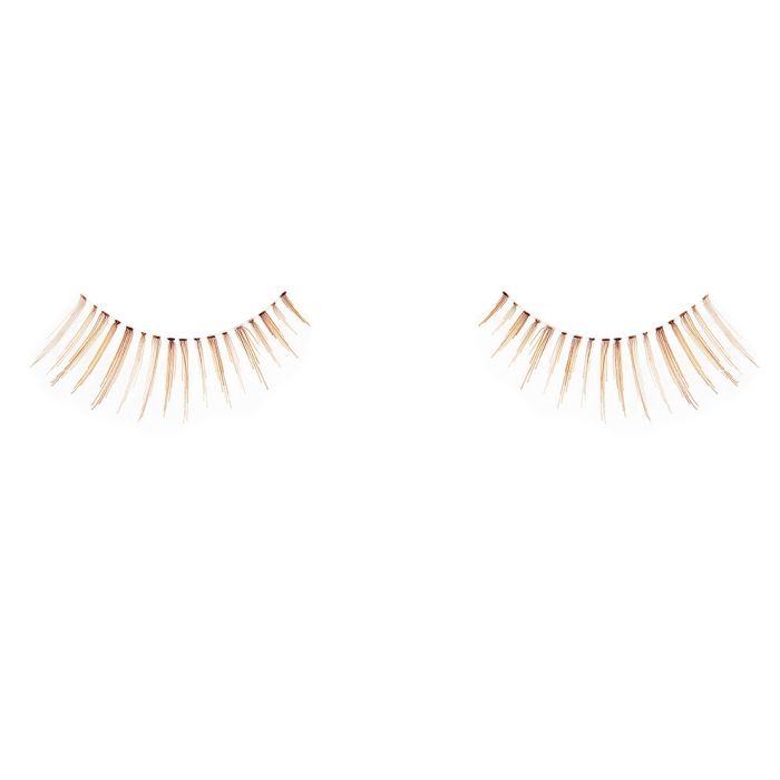 Set of Ardell Natural 116  Brown lashes side by side featuring clustered lash fibers