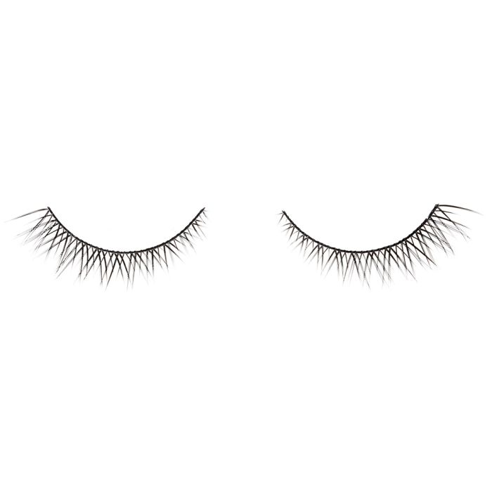 Pair of Ardell Glamour 412 false lashes side by side featuring clustered lash fibers