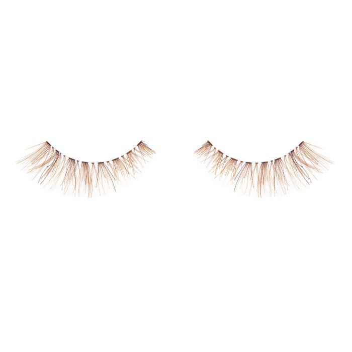 Set of Ardell Demi Wispies Brown lashes in Brown color features its flared & crisscrossed style with a feathered lash look