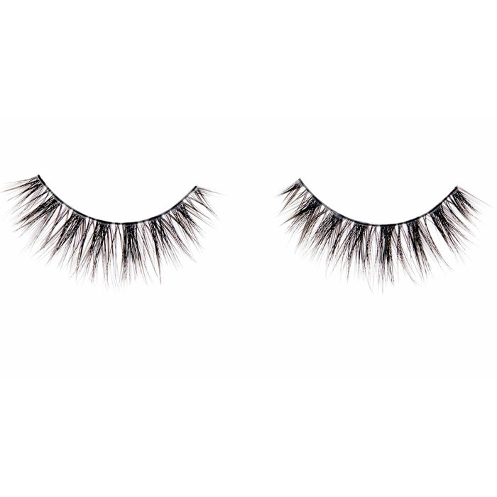 A closeup shot of Ardell Fauxmink Wispies' pair showing its actual look, length, volume, and design on a white background