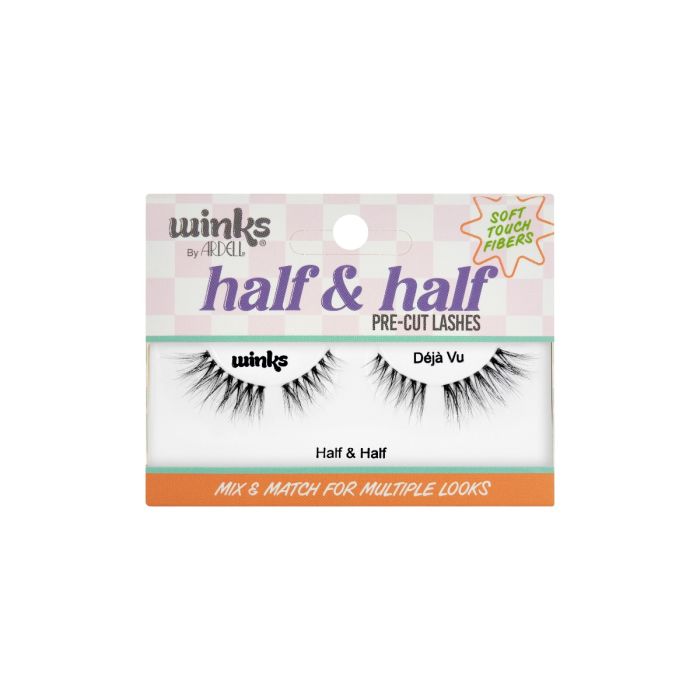 Front packaging of Winks Half & Half Pre-Cut Lashes Déjà vu
