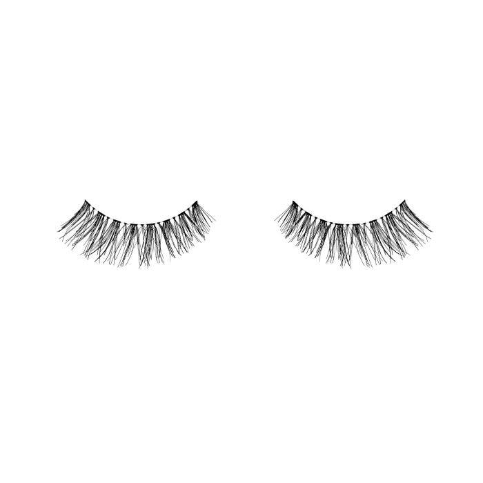 A pair of Ardell Natural 120 showing its signature wispies style with crisscross, feathering, and curl features