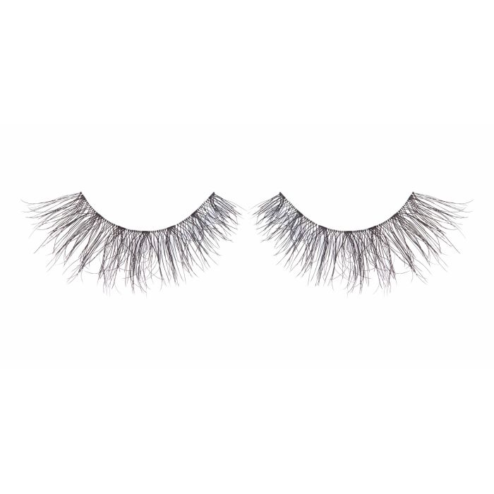 A single pair of Ardell Textureyes Lash 576 showing its slightly flared style that elongates at the outer corner