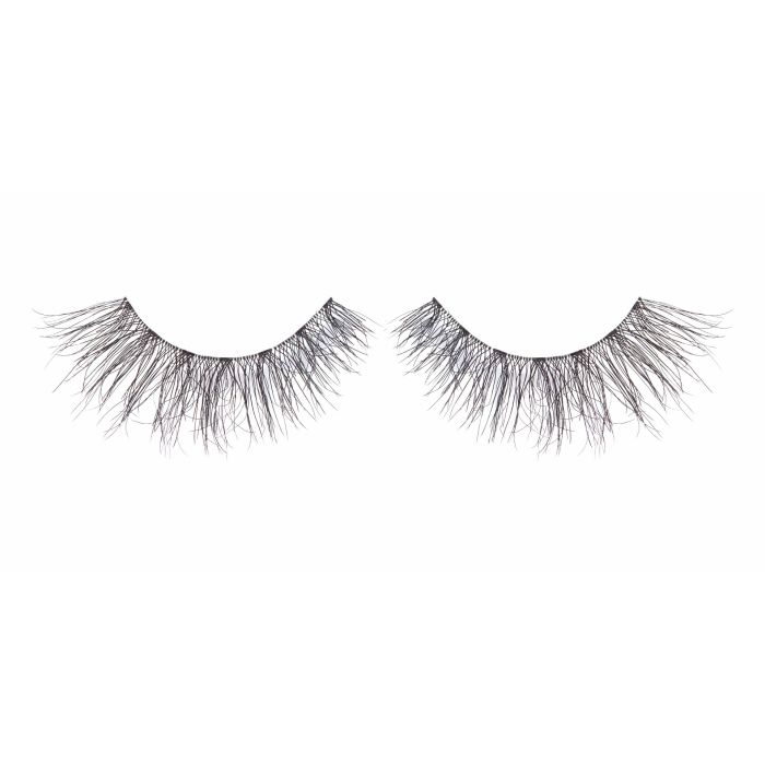 A single pair of Ardell Textureyes Lash 576 showing its slightly flared style that elongates at the outer corner