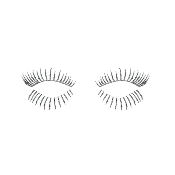 Ardell Fright Night - Spooky Lashes (Pixie Dust) showing its bold full length and magical sparky silver glitter-accented tips