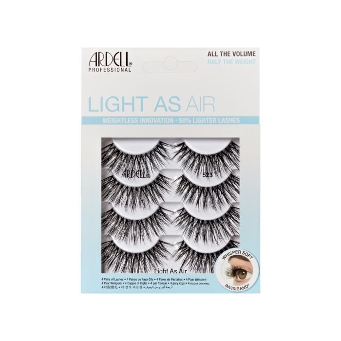 4 pair of lashes in packaging  
