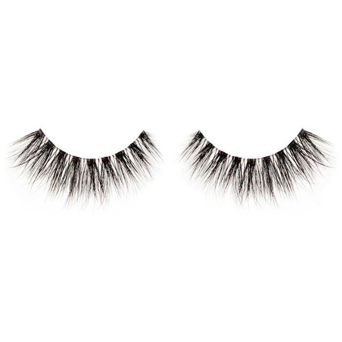 Pair of Ardell Mega Volume 259 upper false lashes with NEVERFLAT multi-layered curl technology & tapered tips