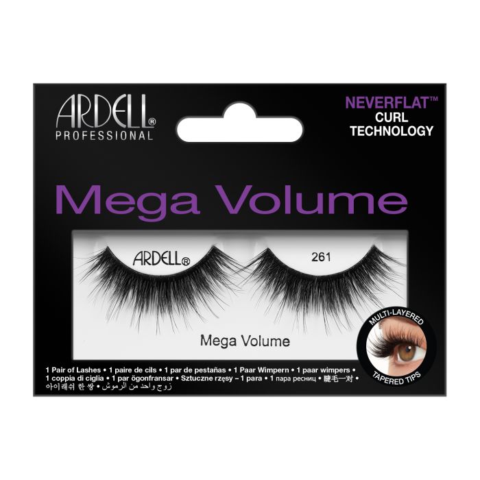 Front of Ardell Mega Volume 261 retail pack in black