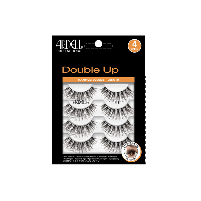 4 pair of lashes in packaging  
