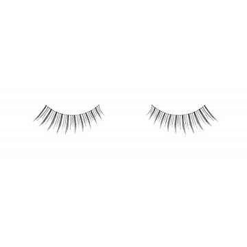 A single pair of Ardell Natural 135 showing its light volume, short and flared lash style in the white color background