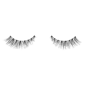 A pair of Ardell Baby Demi Wispies showing its Demi lash style with a slightly narrower band than a regular strip lash