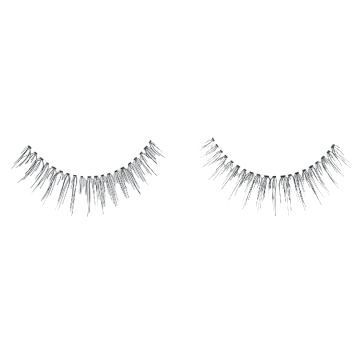 A  pair of closeup Ardell Natural 110 features a subdued volume, length & a rounded lash style