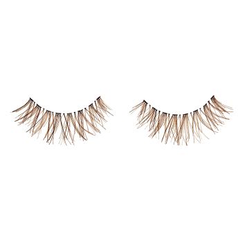 Set of Ardell Wispies Brown lashes in Brown color features its flared & crisscrossed style with a feathered lash look