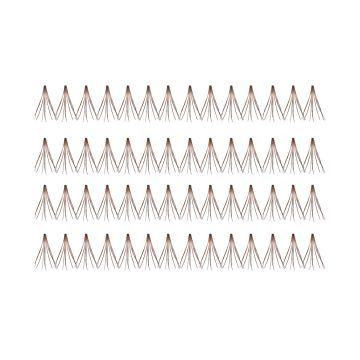 56 Ardell Knot-Free Individuals - Medium (Brown) false lashes arranged in 4 rows of 14 individual lash clusters 