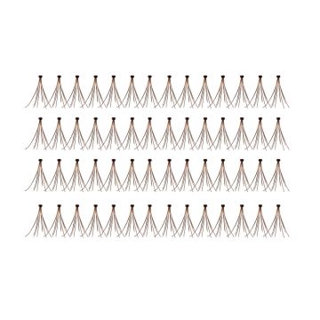 56 Ardell Knotted Individuals - Medium (Brown) false lashes arranged in 4 rows of 14 individual lash clusters