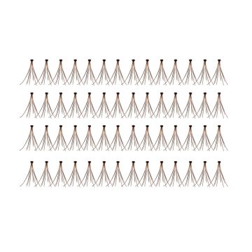 56 Ardell Knotted Individuals - Medium (Brown) false lashes arranged in 4 rows of 14 individual lash clusters