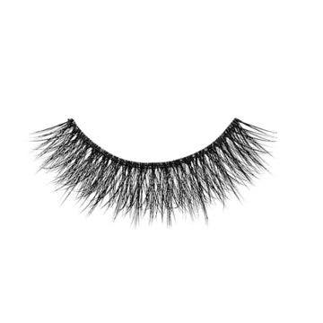 Close-up of an Ardell Mega Volume 252 faux lash for the right eye featuring criss-cross style lash fibers