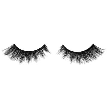 A single pair of Ardell Faux Mink 852 showing its total volume, long length & flared lash