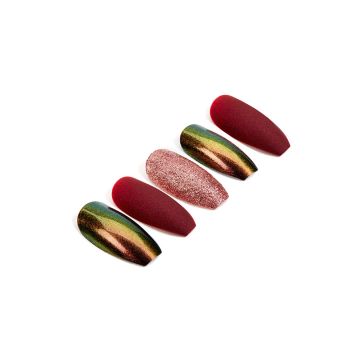 Ardell, Nail Addict Premium Artificial Nail Set, Red Cateye