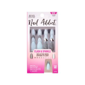Sealed wall-hook ready packaging of Ardell Nail Addict Flash & Sparkle Blazing Heart