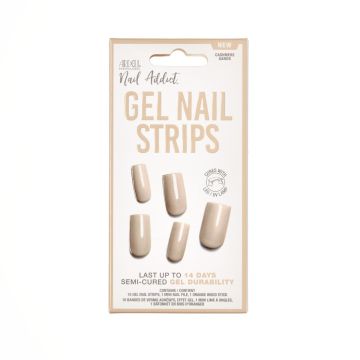 Front of packaging for Ardell Nail Addict Gel Nail Strips - Cashmere Sands

