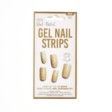 Front side of packaging for Ardell Nail Addict Gel Nail Strips - Pot of Gold