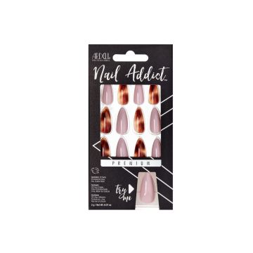 Front of Ardell Nail Addict Amber Glass color shade retail box