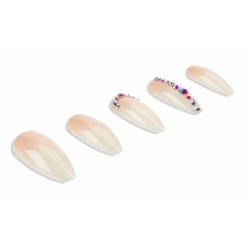Ardell Nail Addict Premium Nail Set, Nude Light Crystals