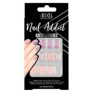 Ardell Nail Addict Premium Nail Set, Pastel Pink & Purple