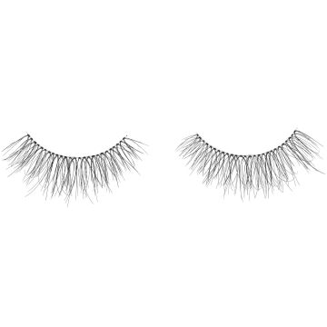 Pair of Ardell Naked Lash 426 false lashes side by side with a multi-layered mid-length silhouette with extra curl features