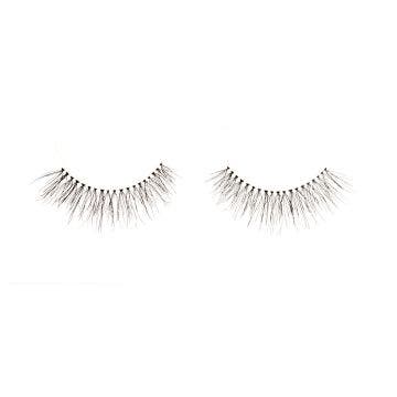 A floating Ardell Textureyes 581 upper faux lashes lay side by side with full volume and staggered lengths