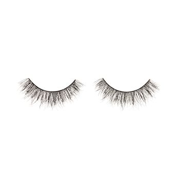 A floating Ardell Textureyes 582 upper faux lashes lay side by side with full volume and staggered lengths