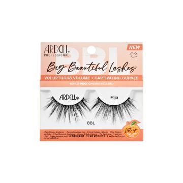 Front facing of Ardell Big Beautiful Lashes Mija wall-hook ready pack with printed product details and information 