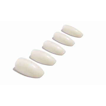 Set of Ardell Nail Addict Natural Ballerina Multipack place in a white colored background