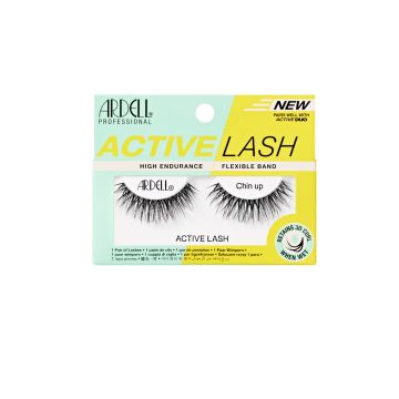 Front of Ardell Active Lash Chin Up variant wall-hook retail box