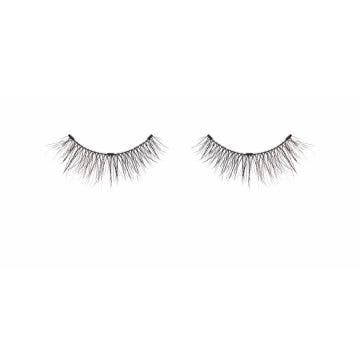 A pair of floating Ardell Beauty Magnetic Naked Lashes 423 false lashes for the left & right eyes on white color background