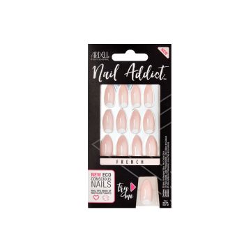 Front of Ardell Nail Addict Eco French Moon color shade retail box
