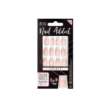 Front of Ardell Nail Addict Eco French Bandeau color shade retail box
