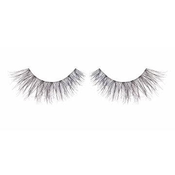 A single pair of Ardell Textureyes Lash 576 showing its slightly flared style that elongates at the outer corner