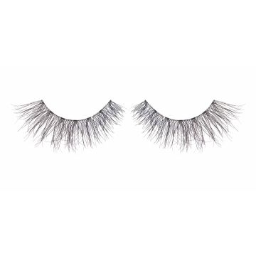 A single pair of Ardell Textureyes Lash 576 showing its slightly flared style that elongates at the outer corner