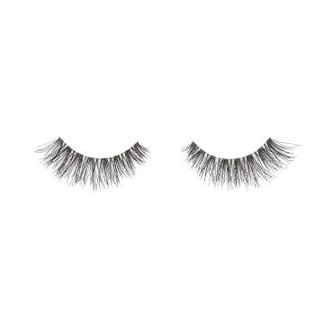 A pair of Ardell Naked Lashes 424 featuring its multi-layered  &light flared lashes isolated in white color scene