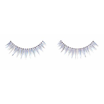 Pair of Ardell Color Impact 110 Blue false lashes side by side featuring clustered lash fibers